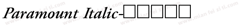 Paramount Italic字体转换